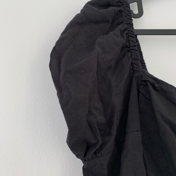 Puff sleeve black crop top - Picture 2 of 3